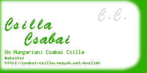 csilla csabai business card